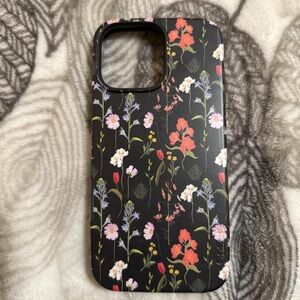 Apple Black Floral Phone Case